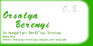 orsolya berenyi business card